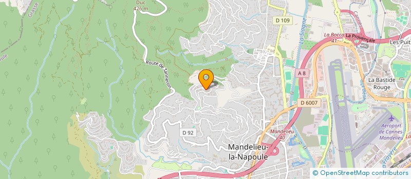 localisation de l'entreprise MADAME CHRISTELLE LAUR à MANDELIEU-LA-NAPOULE