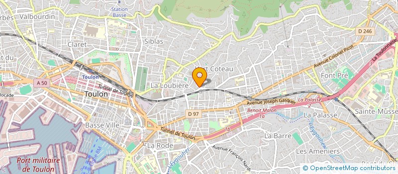 localisation de l'entreprise MADAME CHRISTELLE LAVAUD  TOULON