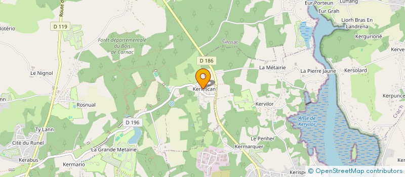 localisation de l'entreprise MADAME CHRISTELLE LE PEVEDIC  CARNAC