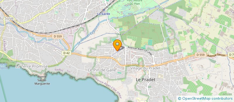 localisation de l'entreprise MADAME CHRISTELLE LE QUERREC  LE PRADET