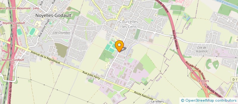 localisation de l'entreprise MADAME CHRISTELLE LEDENT  COURCELLES-LES-LENS