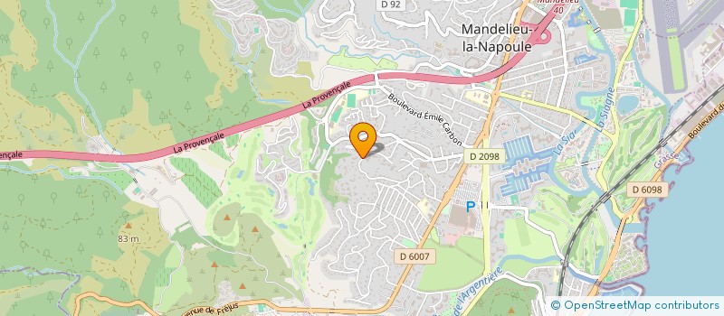 localisation de l'entreprise MADAME CHRISTELLE LEREBOURG à MANDELIEU-LA-NAPOULE