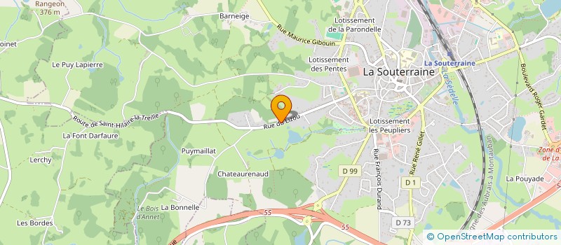 localisation de l'entreprise MADAME CHRISTELLE MABILLOT à LA SOUTERRAINE