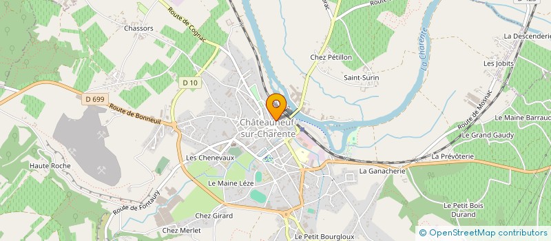 localisation de l'entreprise MADAME CHRISTELLE MECHAIN  CHATEAUNEUF-SUR-CHARENTE