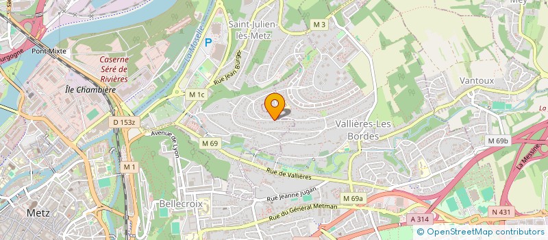 localisation de l'entreprise MADAME CHRISTELLE MERLIN  SAINT-JULIEN-LES-METZ