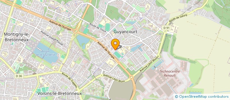 localisation de l'entreprise MADAME CHRISTELLE MULLER  GUYANCOURT