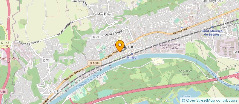 localisation de l'entreprise MADAME CHRISTELLE PEREZ  MIRIBEL