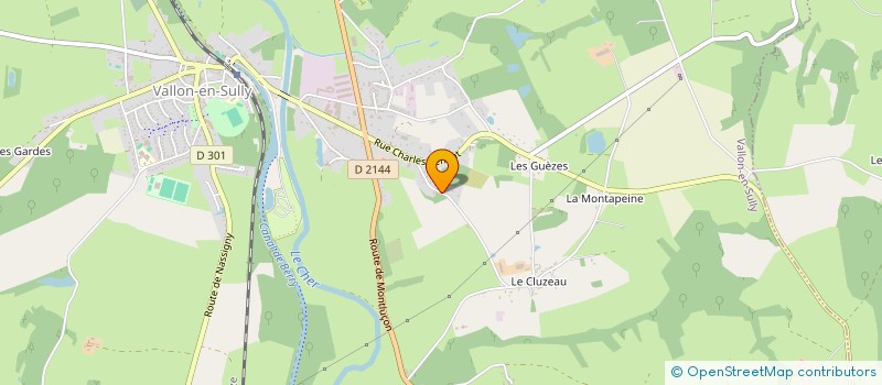 localisation de l'entreprise MADAME CHRISTELLE PERONNY  VALLON-EN-SULLY