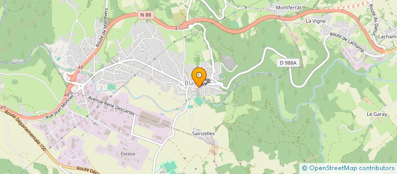 localisation de l'entreprise MADAME CHRISTELLE PHILIPPE  BLAVOZY