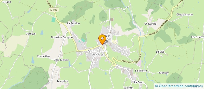 localisation de l'entreprise MADAME CHRISTELLE PIQUET  SAINT-JUST-LA-PENDUE