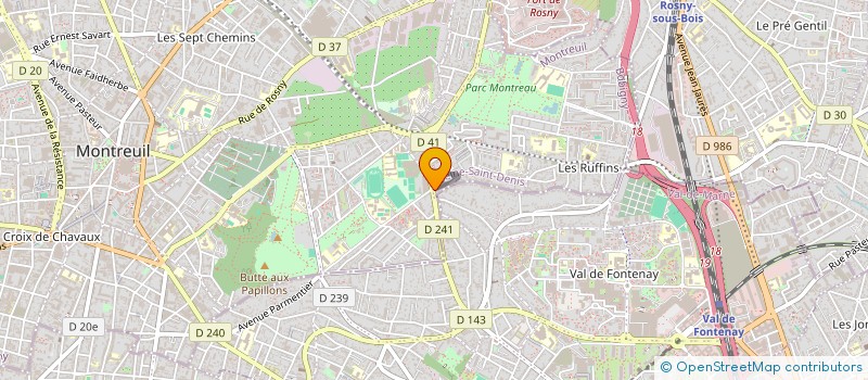 localisation de l'entreprise MADAME CHRISTELLE PODEVIN à MONTREUIL