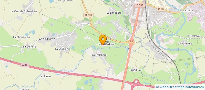 localisation de l'entreprise MADAME CHRISTELLE PROLA  AUBIGNY-LES CLOUZEAUX