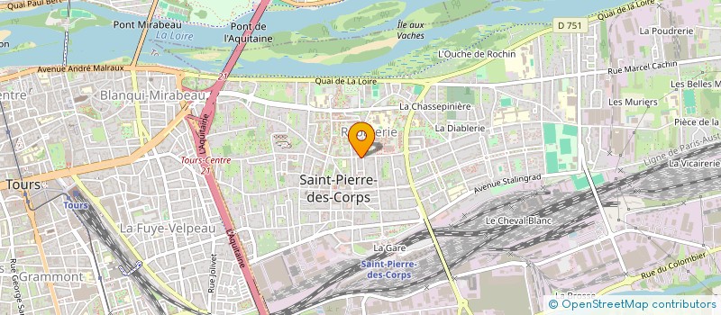 localisation de l'entreprise MADAME CHRISTELLE RIVALLIN  SAINT-PIERRE-DES-CORPS