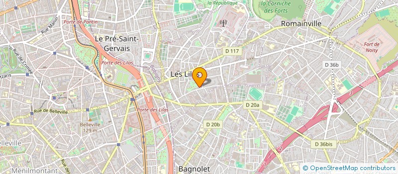 localisation de l'entreprise MADAME CHRISTELLE ROMBAUT  LES LILAS