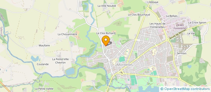 localisation de l'entreprise MADAME CHRISTELLE ROSE  MORDELLES