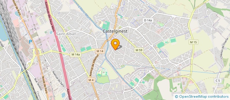 localisation de l'entreprise MADAME CHRISTELLE RUBBIANI  CASTELGINEST