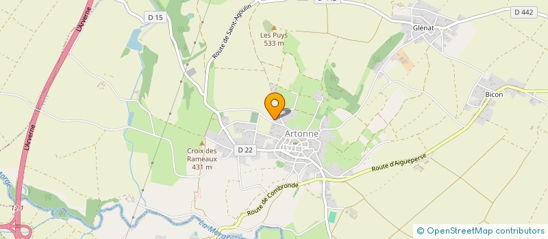 localisation de l'entreprise MADAME CHRISTELLE SEVAT  ARTONNE