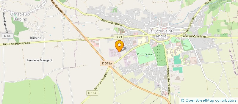 localisation de l'entreprise MADAME CHRISTELLE SOURIS à LA COTE-SAINT-ANDRE