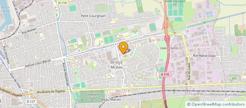 localisation de l'entreprise MADAME CHRISTELLE THOMAS  CALAIS