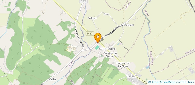 localisation de l'entreprise MADAME CHRISTELLE TRAVERE  SAINT-QUIRC