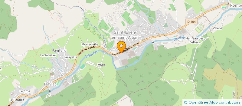 localisation de l'entreprise MADAME CHRISTELLE VAQUETTE  SAINT-JULIEN-EN-SAINT-ALBAN