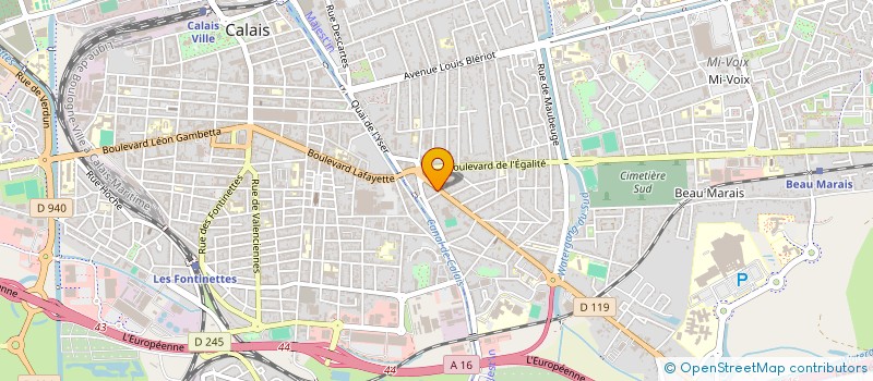 localisation de l'entreprise MADAME CHRISTELLE VERCUCQUE  CALAIS