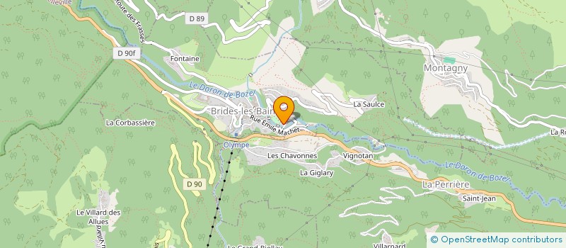 localisation de l'entreprise MADAME CHRISTELLE VERSOLATO  BRIDES-LES-BAINS