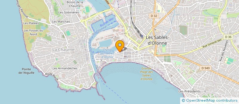 localisation de l'entreprise MADAME CHRISTELLE VIGNON à LES SABLES D'OLONNE