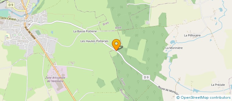 localisation de l'entreprise MADAME CHRISTIANE BEAUDOIN  MONTSURS
