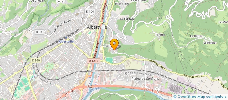 localisation de l'entreprise MADAME CHRISTIANE BENZONELLI  ALBERTVILLE