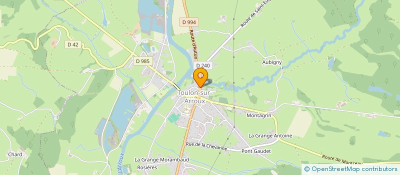 localisation de l'entreprise MADAME CHRISTIANE BERNIGAUD  TOULON-SUR-ARROUX