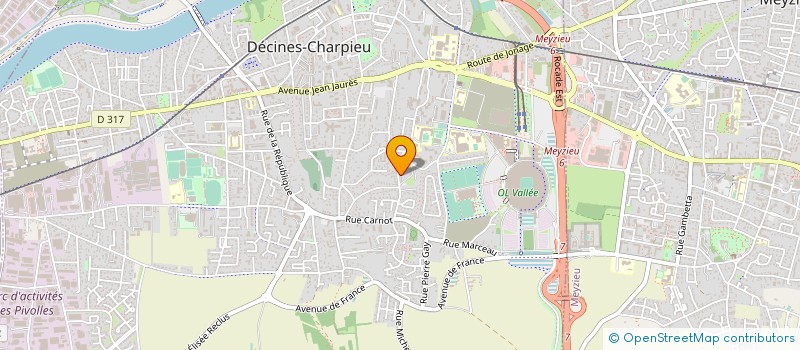 localisation de l'entreprise MADAME CHRISTIANE BILLET  DECINES-CHARPIEU