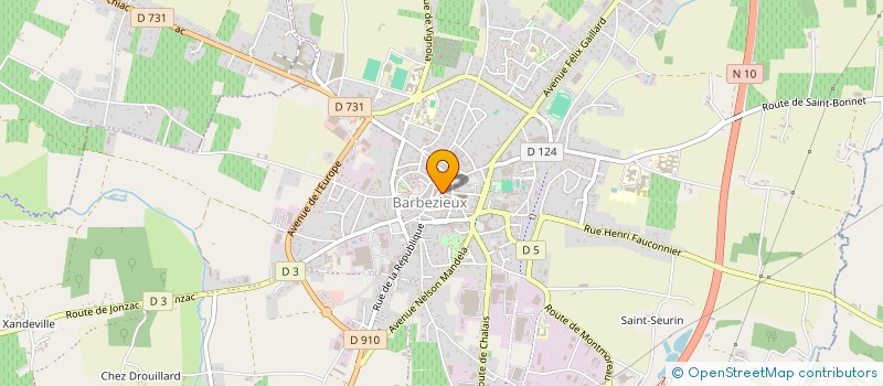 localisation de l'entreprise MADAME CHRISTIANE BOCHE  BARBEZIEUX-SAINT-HILAIRE