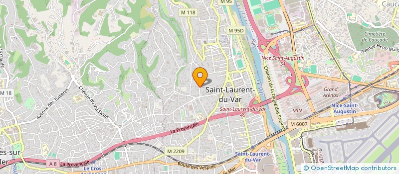localisation de l'entreprise MADAME CHRISTIANE BONIFASSI à SAINT-LAURENT-DU-VAR