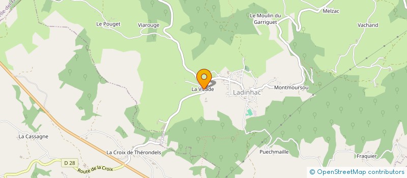 localisation de l'entreprise MADAME CHRISTIANE BONNET à LADINHAC