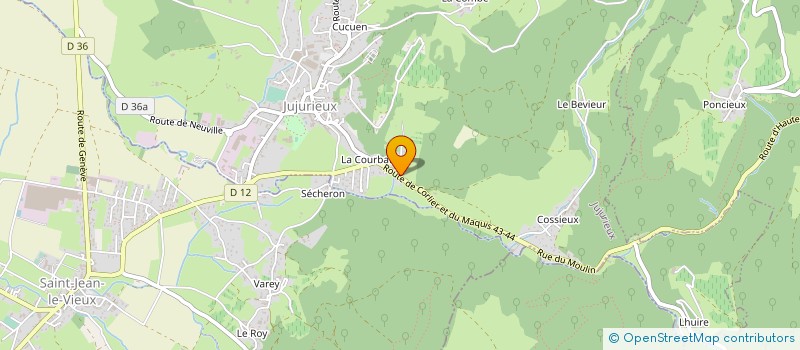 localisation de l'entreprise MADAME CHRISTIANE BORNAREL à JUJURIEUX