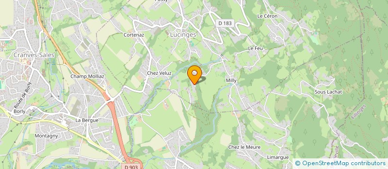 localisation de l'entreprise MADAME CHRISTIANE BOSSON  LUCINGES