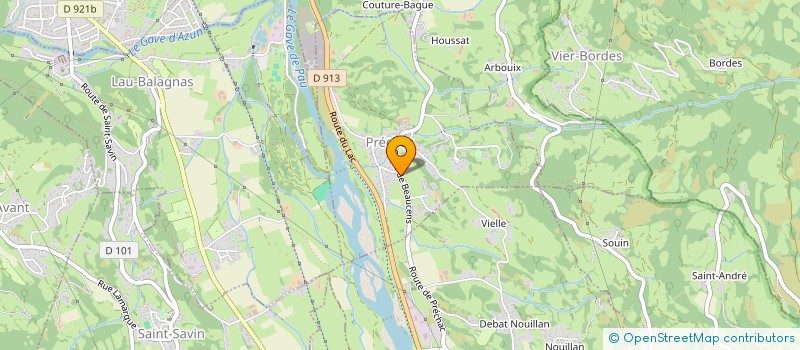 localisation de l'entreprise MADAME CHRISTIANE BOURDEU  PRECHAC