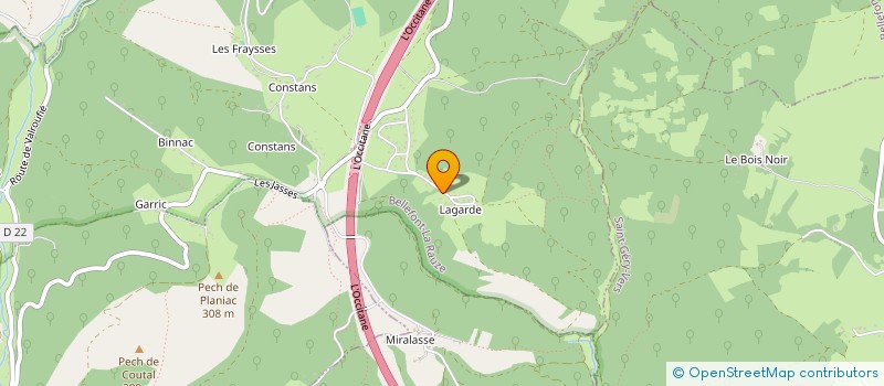 localisation de l'entreprise MADAME CHRISTIANE BRAUN  BELLEFONT-LA RAUZE