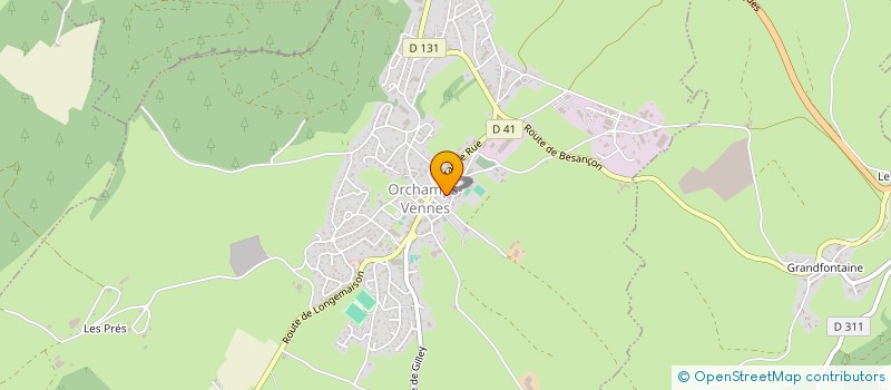 localisation de l'entreprise MADAME CHRISTIANE BRUCHON à ORCHAMPS-VENNES