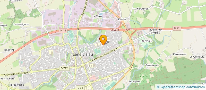 localisation de l'entreprise MADAME CHRISTIANE CALVEZ à LANDIVISIAU