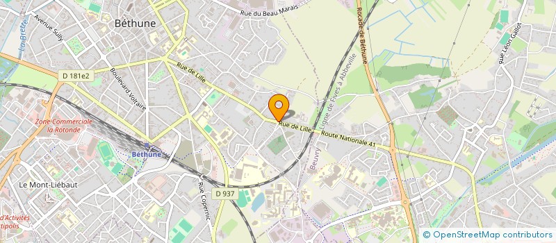localisation de l'entreprise MADAME CHRISTIANE CARON  BETHUNE