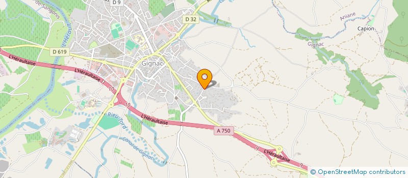 localisation de l'entreprise MADAME CHRISTIANE CARTAJON  GIGNAC