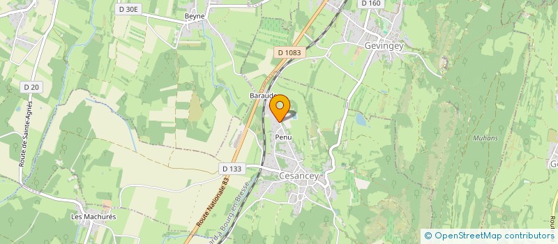 localisation de l'entreprise MADAME CHRISTIANE CHATELLE  CESANCEY