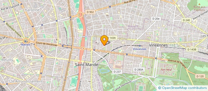 localisation de l'entreprise MADAME CHRISTIANE CHOQUET à VINCENNES