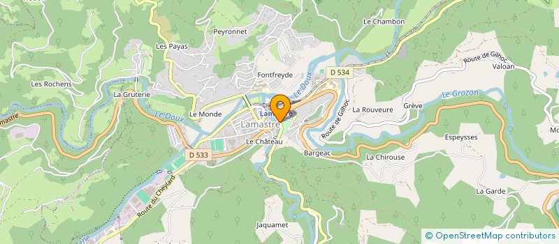 localisation de l'entreprise MADAME CHRISTIANE CLAUZIER à LAMASTRE