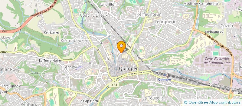 localisation de l'entreprise MADAME CHRISTIANE COADOU  QUIMPER