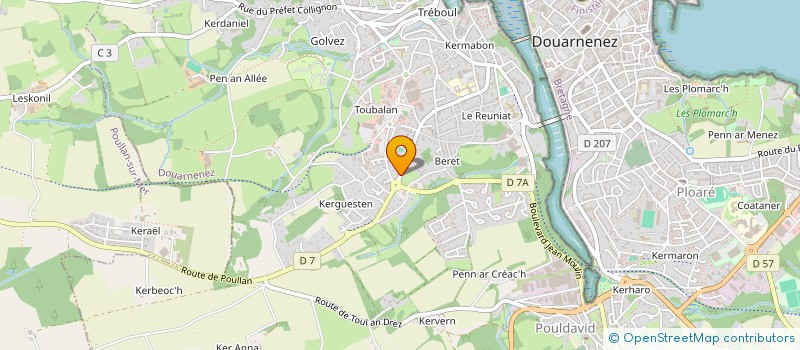 localisation de l'entreprise MADAME CHRISTIANE COUILLON à DOUARNENEZ