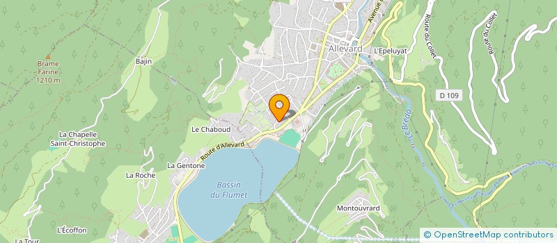 localisation de l'entreprise MADAME CHRISTIANE DUBOSSON  ALLEVARD