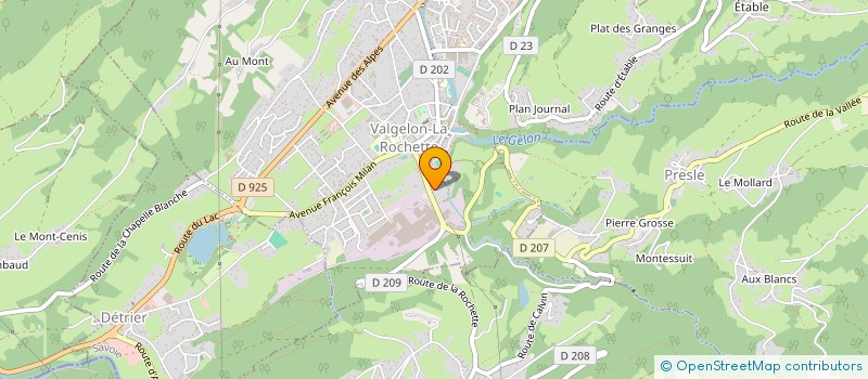 localisation de l'entreprise MADAME CHRISTIANE FARRET  VALGELON-LA ROCHETTE